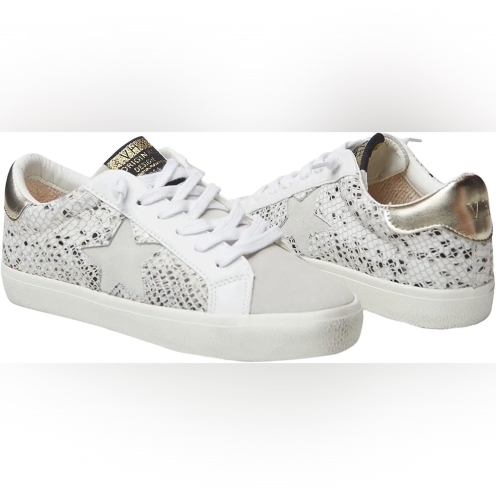 Vintage Havana Women’s Kate Sneaker in gold and snakeskin size 11. Never worn.